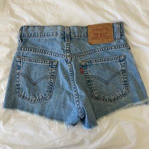 Levi's Vintage cut off high waisted shorts